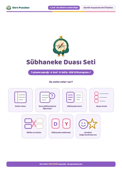 Sübhaneke Duası Seti önizlemesi