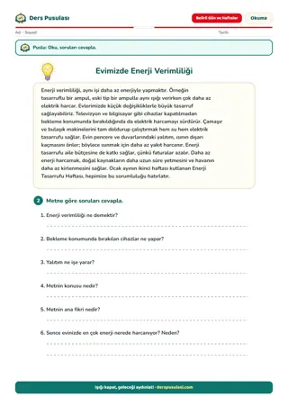 Evimizde Enerji Verimliliği yaprağı önizlemesi