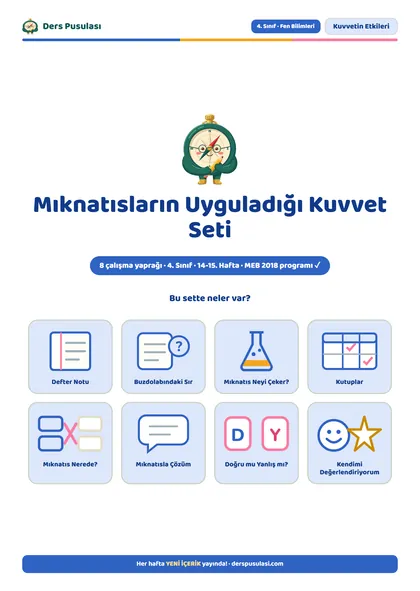 Mıknatısların Uyguladığı Kuvvet Seti önizlemesi