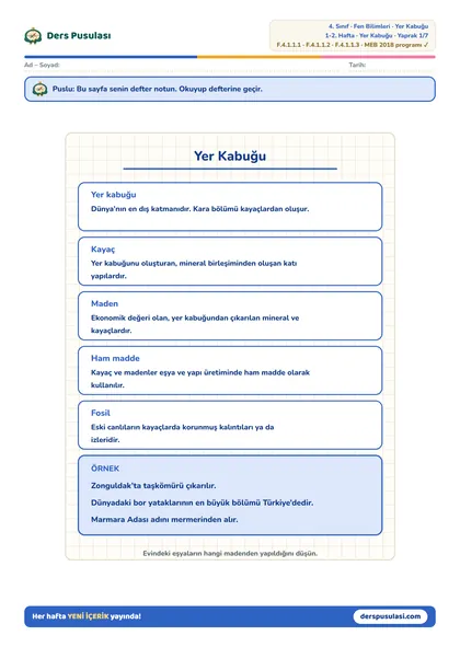 Defter Notu yaprağı önizlemesi