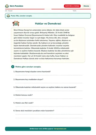 Haklar ve Demokrasi yaprağı önizlemesi