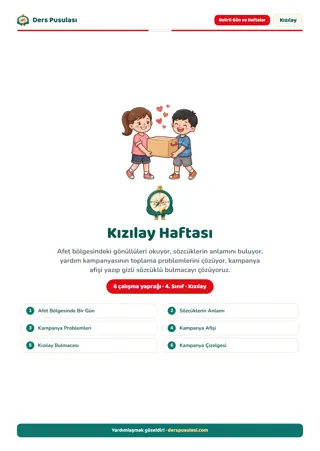 Kızılay Haftası Seti (4. Sınıf) önizlemesi