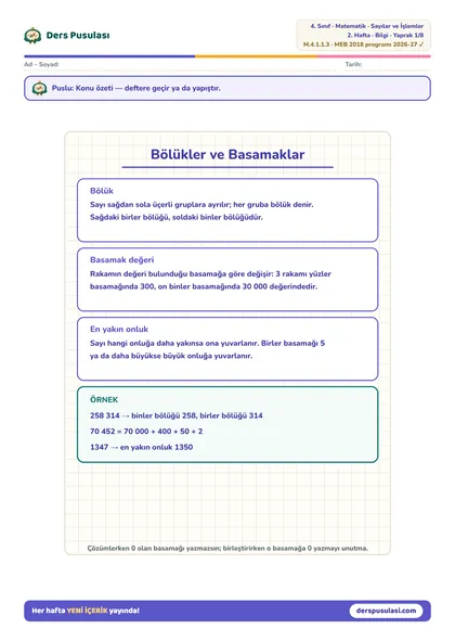 Defter Notu yaprağı önizlemesi
