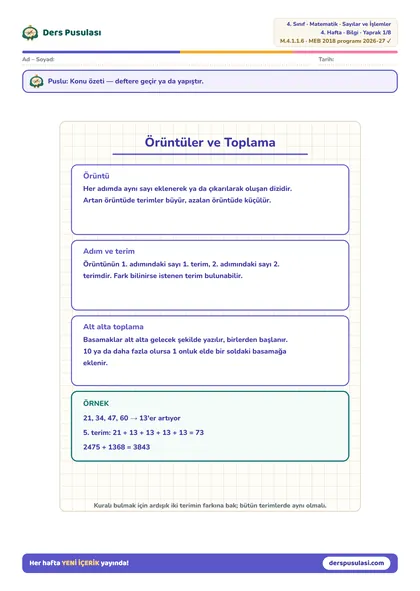 Defter Notu yaprağı önizlemesi