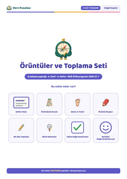 Örüntüler ve Toplama Seti önizlemesi