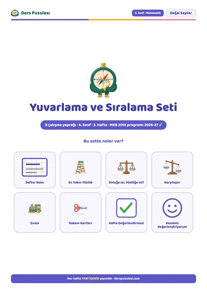 Yuvarlama ve Sıralama Seti önizlemesi