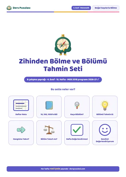 Zihinden Bölme ve Bölümü Tahmin Seti önizlemesi