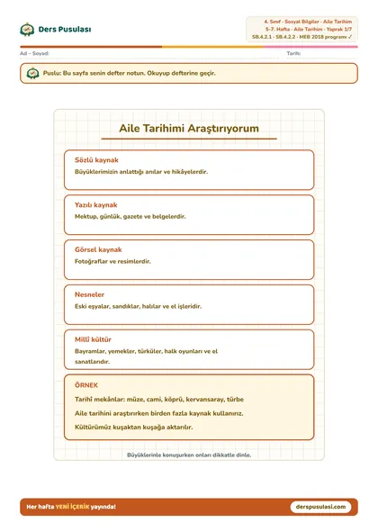 Defter Notu yaprağı önizlemesi