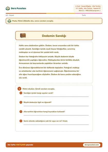 Dedemin Sandığı yaprağı önizlemesi