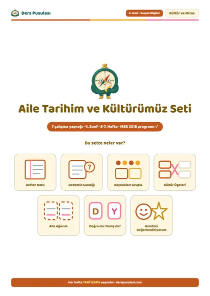 Aile Tarihim ve Kültürümüz Seti önizlemesi