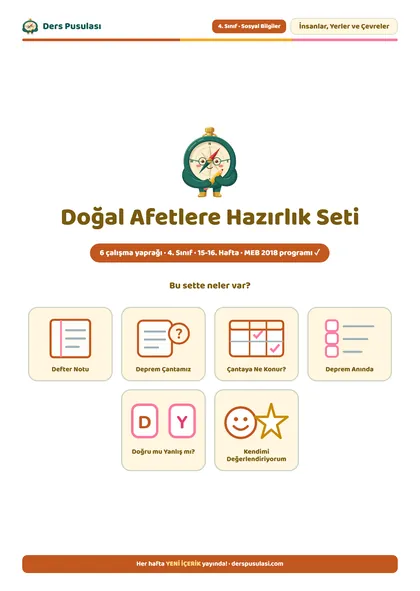 Doğal Afetlere Hazırlık Seti önizlemesi