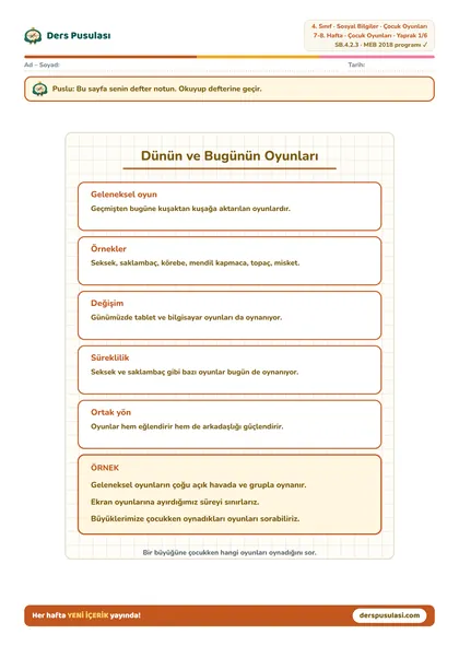 Defter Notu yaprağı önizlemesi
