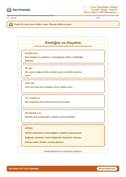Defter Notu yaprağı önizlemesi