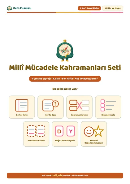 Millî Mücadele Kahramanları Seti önizlemesi
