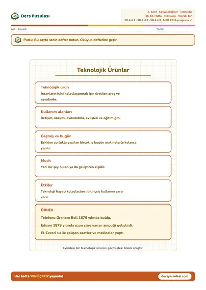 Defter Notu yaprağı önizlemesi