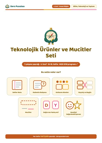 Teknolojik Ürünler ve Mucitler Seti önizlemesi
