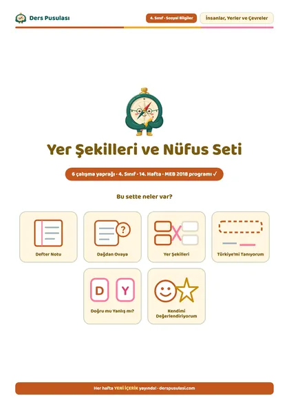 Yer Şekilleri ve Nüfus Seti önizlemesi