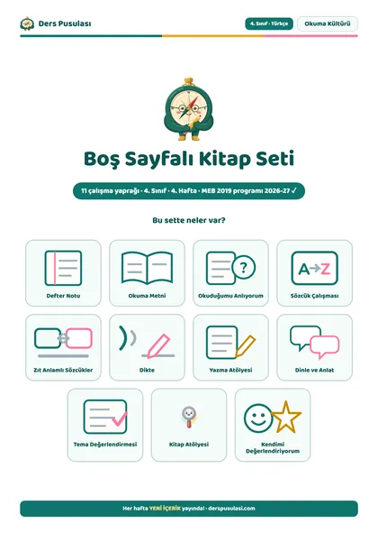 Boş Sayfalı Kitap Seti önizlemesi