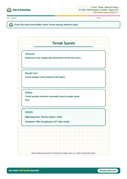 Defter Notu yaprağı önizlemesi