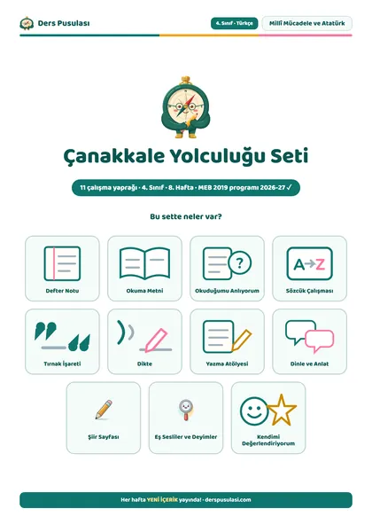 Çanakkale Yolculuğu Seti önizlemesi