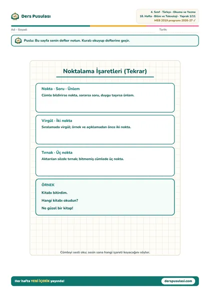 Defter Notu yaprağı önizlemesi