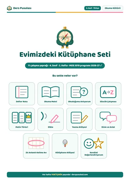 Evimizdeki Kütüphane Seti önizlemesi