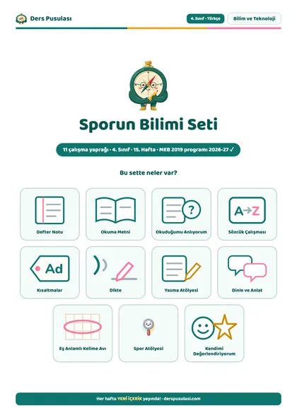 Sporun Bilimi Seti önizlemesi