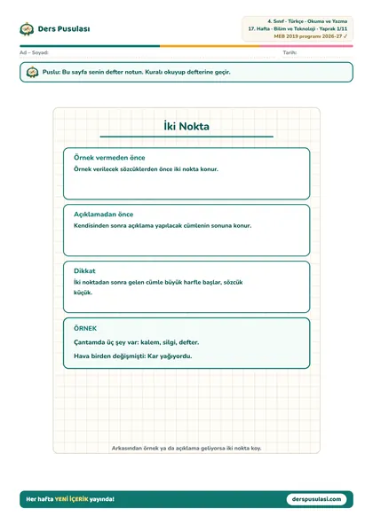 Defter Notu yaprağı önizlemesi