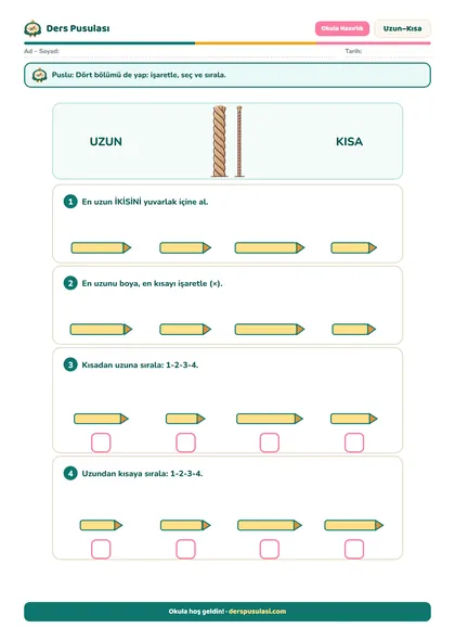 Uzun–Kısa yaprağı önizlemesi