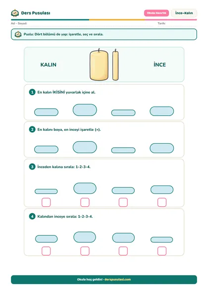 İnce–Kalın yaprağı önizlemesi
