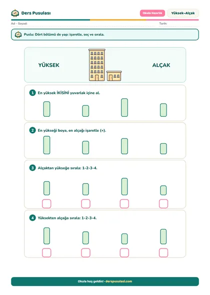 Yüksek–Alçak yaprağı önizlemesi